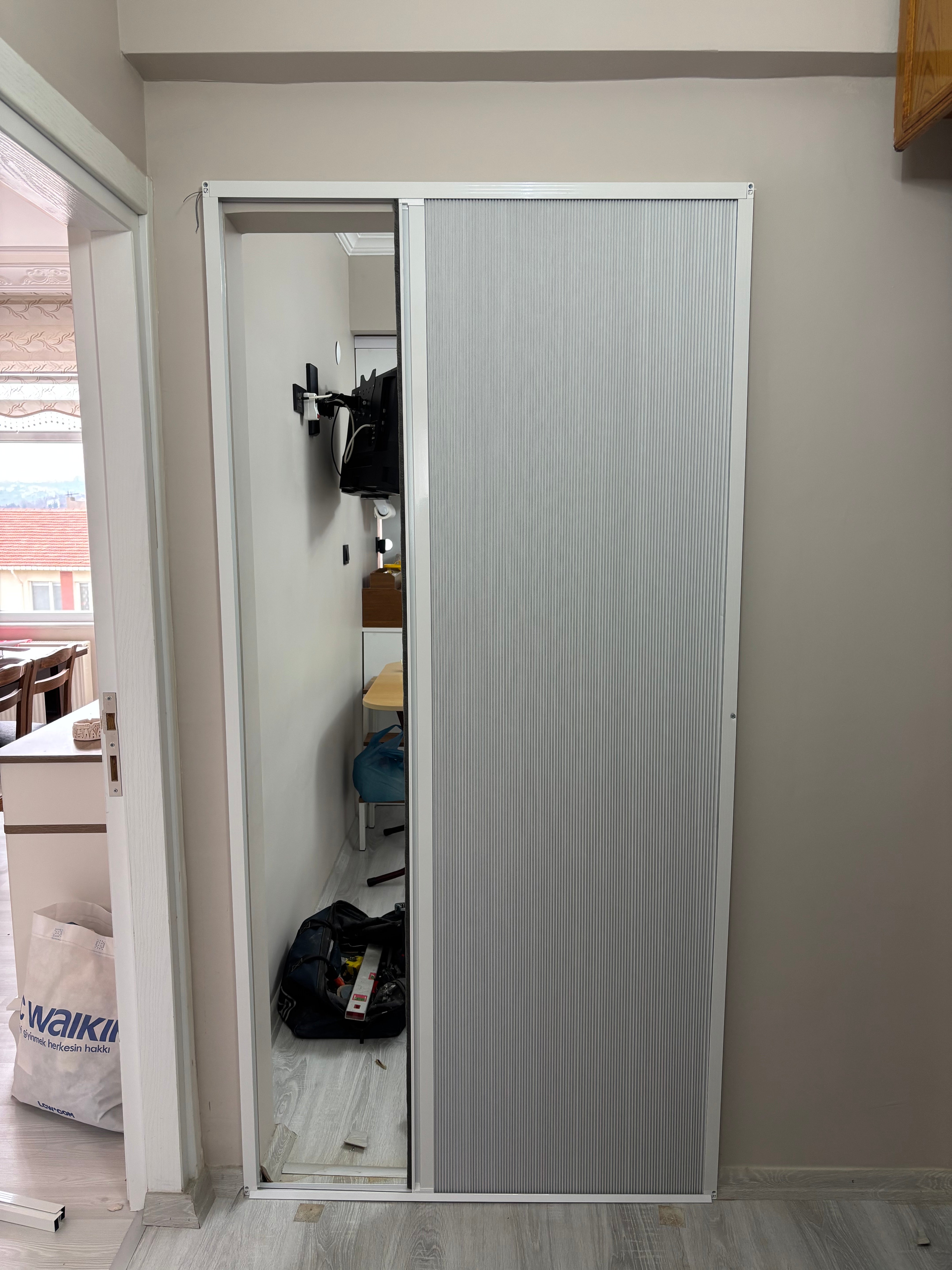100 % Verdunkelung, isolierte Faltschiebetür, 0-100 x 0-230 cm, individuelle Größe