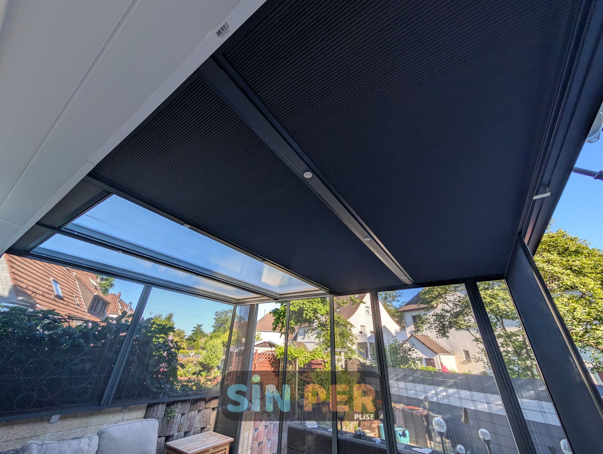 Veranda Roof Blind with Thermal Fabric