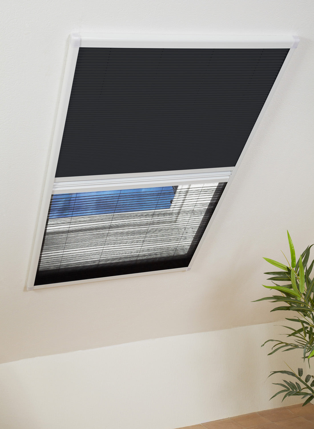 Dachfenster-Darkening and fly screen vertical